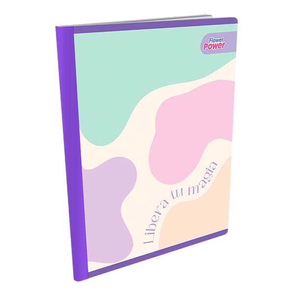 Cuaderno cosido 100 hojas flower power