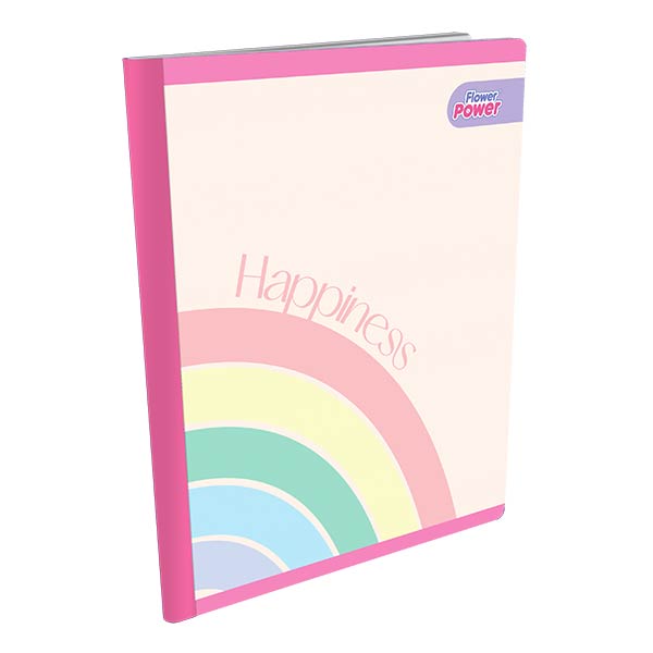 Cuaderno cosido 100 hojas flower power