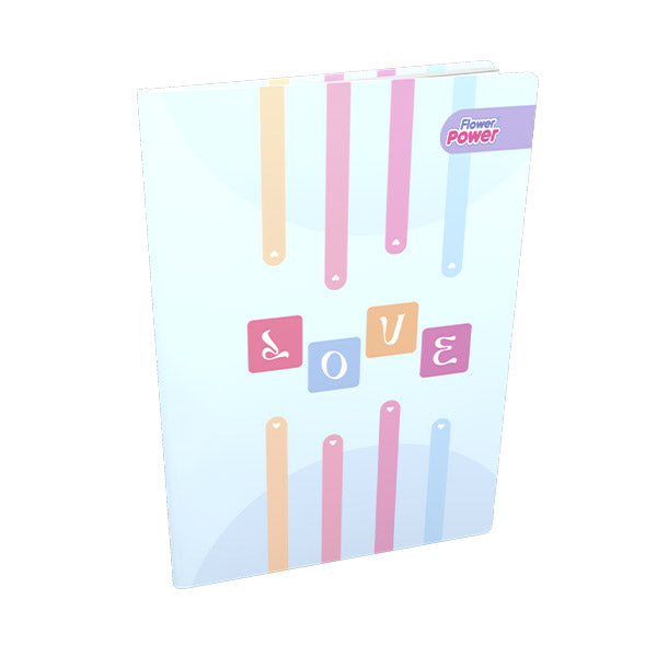 Cuaderno cosido 100 hojas pasta dura flower power