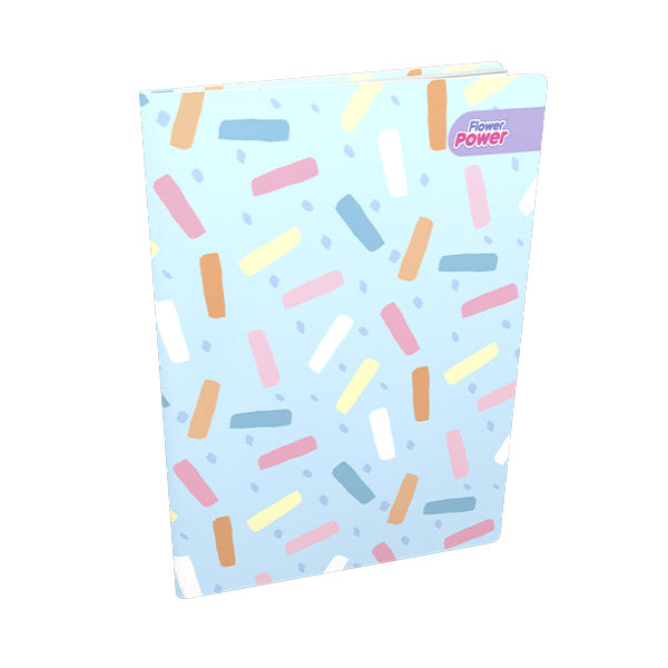 Cuaderno cosido 100 hojas pasta dura flower power