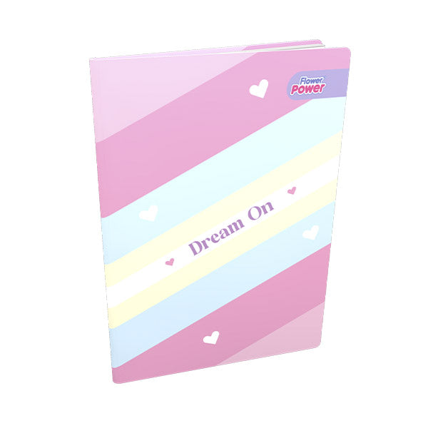 Cuaderno cosido 100 hojas pasta dura flower power