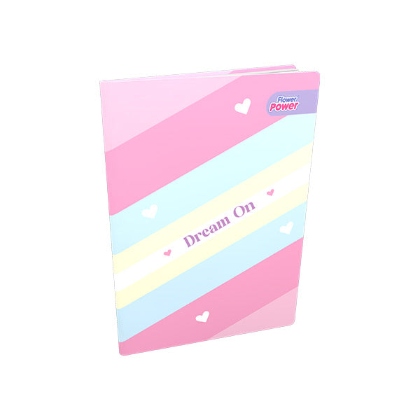 Cuaderno cosido 100 hojas pasta dura flower power