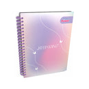 Cuaderno argollado 100 hojas flower power