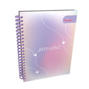 Cuaderno argollado 100 hojas flower power