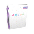 Cuaderno argollado 100 hojas flower power