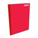 Cuaderno cosido 100 hojas unicolor rojo
