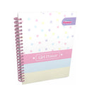 Cuaderno argollado 5 materias flower power