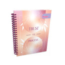 Cuaderno argollado 5 materias flower power