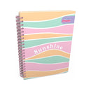 Cuaderno argollado 5 materias flower power