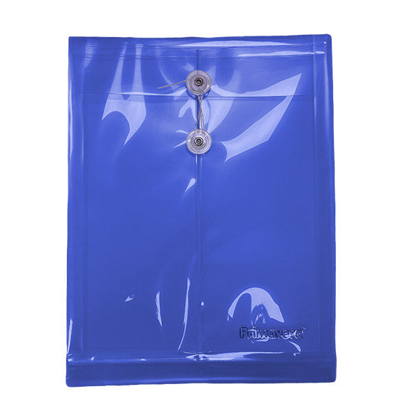 Sobre plástico carta vertical hilo azul