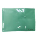 Sobre plástico carta horizontal botón verde