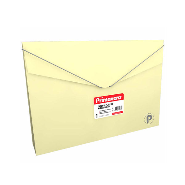 Carpeta plastica carta fuelle pastel amarillo