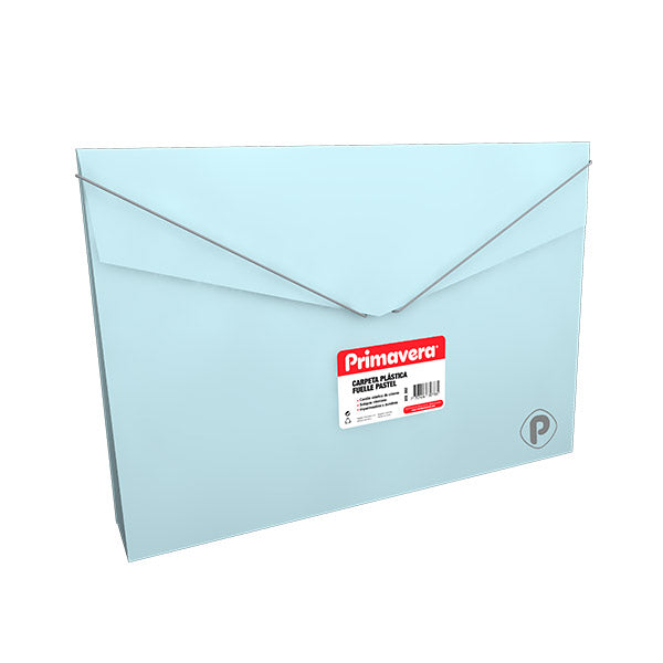 Carpeta plastica carta fuelle pastel azul