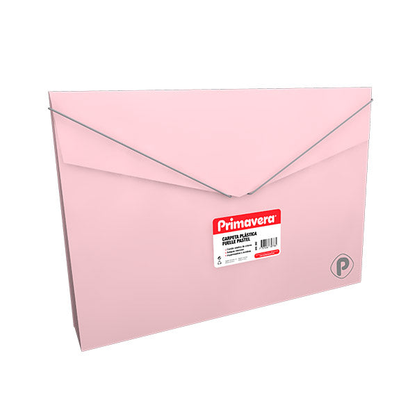 Carpeta plastica carta fuelle pastel rosado