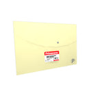 Sobre plástico carta horizontal pastel amarillo