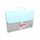 Maletín plástico carta 13 bolsillos pastel azul