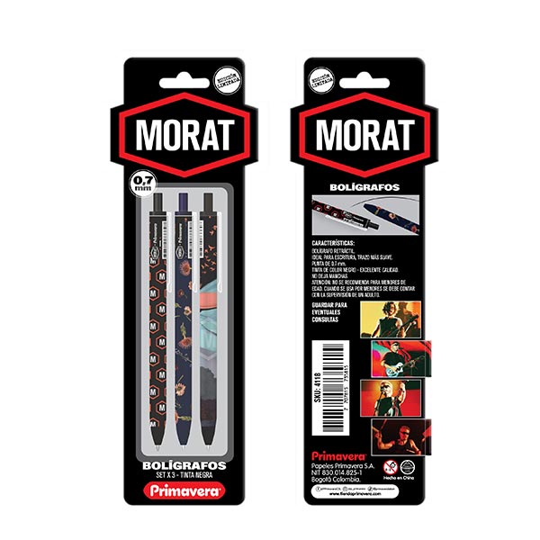 Lapicero azul 3 unidades Morat