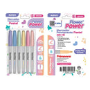 Marcador permanente flower power pastel 6 unidades