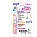 Marcador permanente flower power pastel 6 unidades
