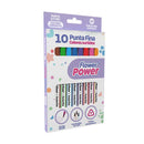 Marcador punta fina flower power 10 unidades