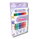 Marcador punta fina flower power 10 unidades