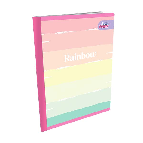 Cuaderno cosido 50 hojas flower power