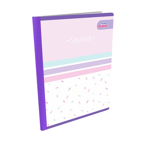 Cuaderno cosido 50 hojas flower power