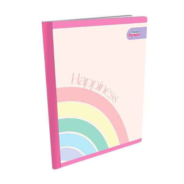 Cuaderno cosido 50 hojas flower power
