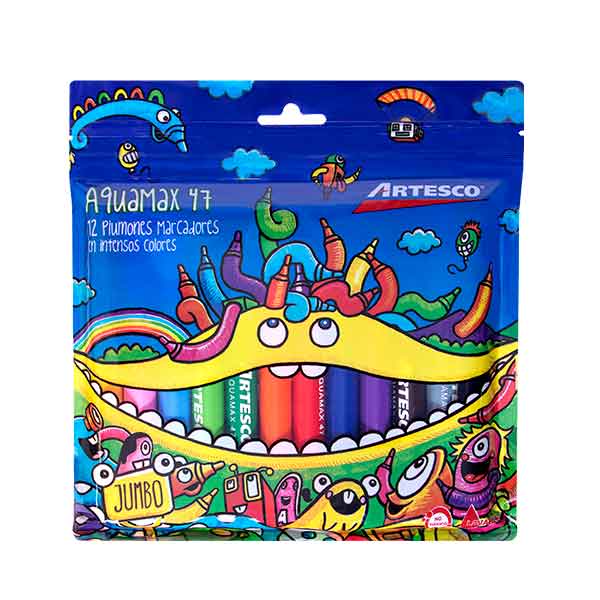 Marcador Jumbo Aquamax caja 12u Artesco.