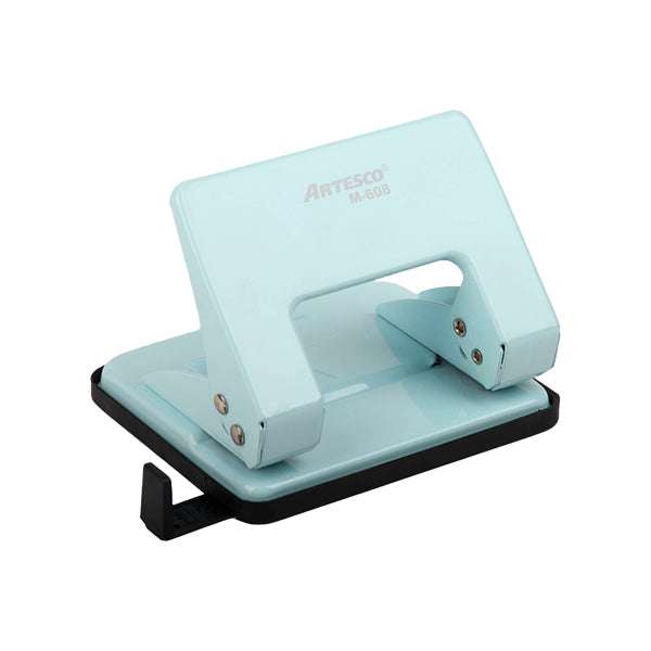 Perforadora metálica celeste 20 hojas Artesco