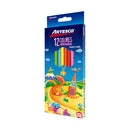 Lápices de color triangular 12 unidades Artesco