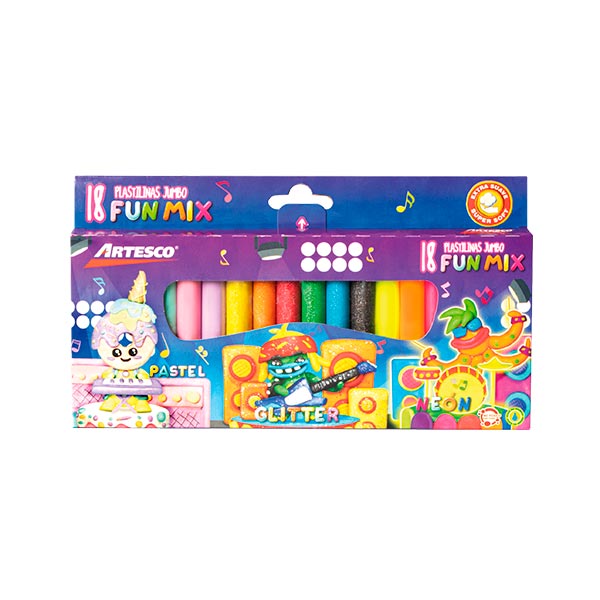 Plastilina Jumbo caja 18u Artesco.