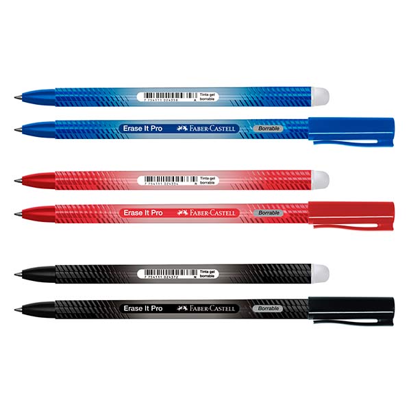 Bolígrafo rojo borrable Faber Castell.
