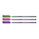 Boligrafo fino redondo rosado