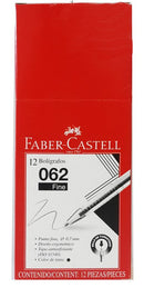 Bolígrafo F.062 Negro 12 unidades.