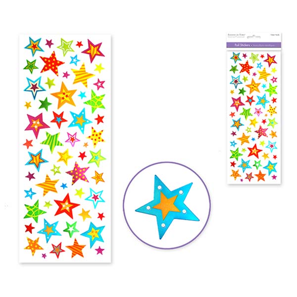 Stickers estrellas multicolores