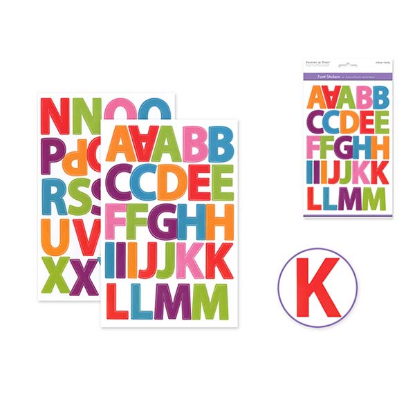 Stickers letras de colores