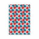 Cartulina 50x70 estampada metal clásicos Cuadros rojos y azul Primavera.