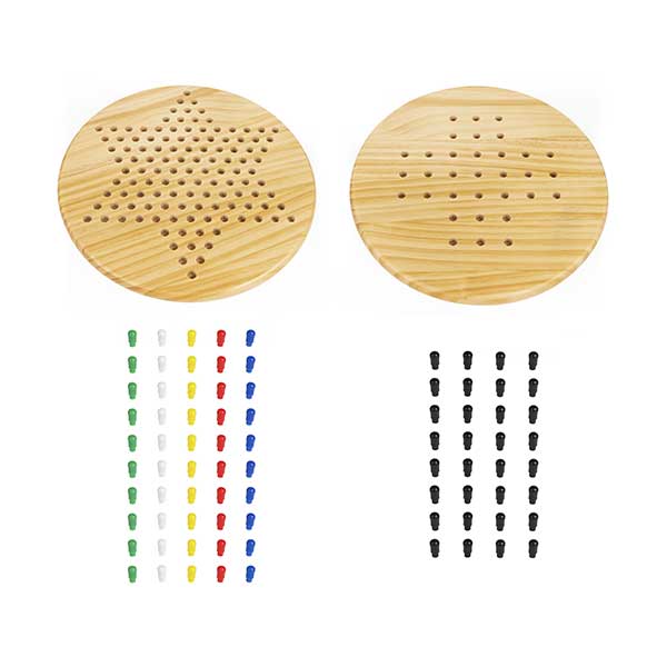 Juego de mesa damas chinas y solitario