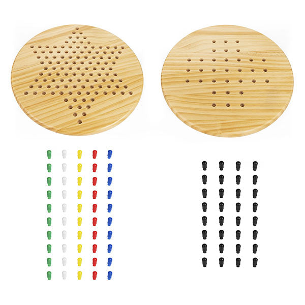 Juego de mesa damas chinas y solitario