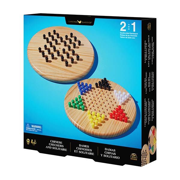 Juego de mesa damas chinas y solitario