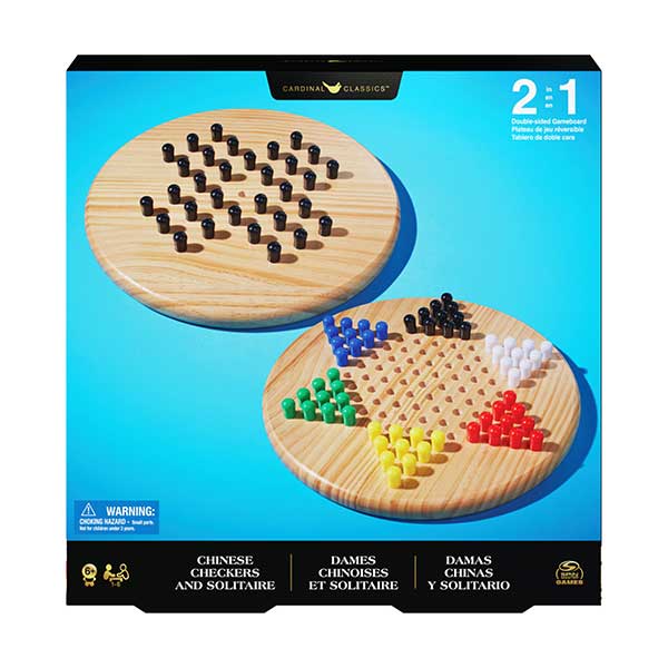 Juego de mesa damas chinas y solitario