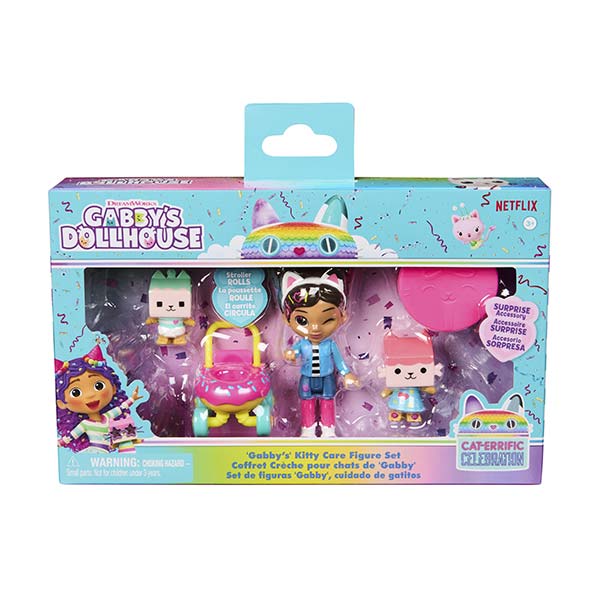 Set figuras cuidado gatitos Gabby's Dollhouse