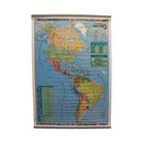 Mapa América físico político mural 130x95cm.