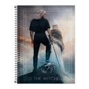 Cuaderno tapa dura, espiral The Witcher 80 hojas.