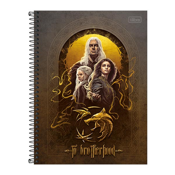 Cuaderno tapa dura, espiral The Witcher 80 hojas.