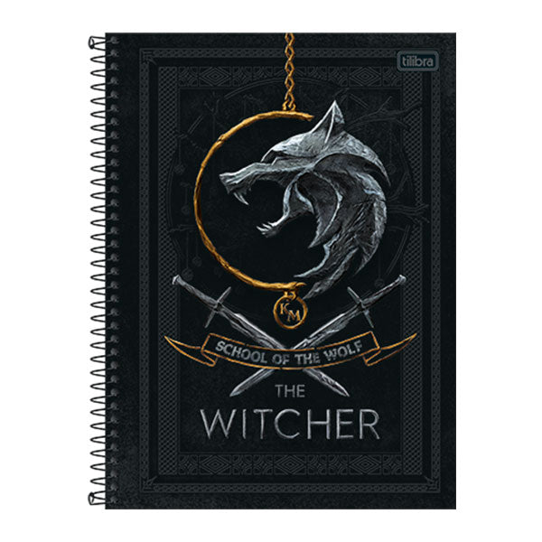 Cuaderno tapa dura, espiral The Witcher 80 hojas.