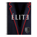 Cuaderno tapa dura espiral Elite 80 hojas.