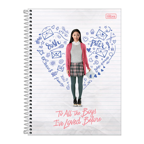 Cuaderno tapa dura espiral To All The Boys 80 hoja