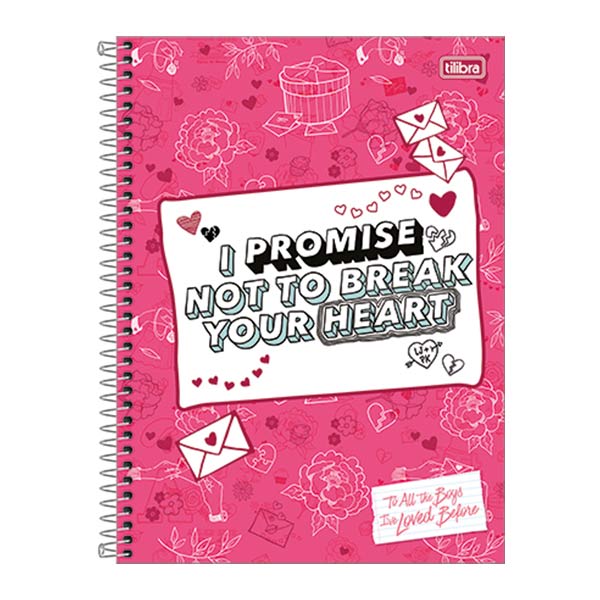Cuaderno tapa dura espiral To All The Boys 80 hoja